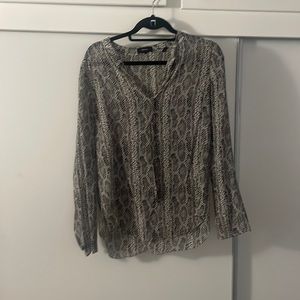 Snakeskin print blouse by theory